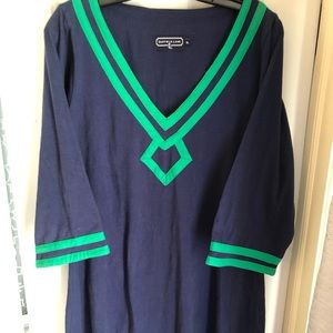 Duffield Lane Navy and Green dress, size XL